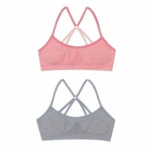 Hanes Girls' Seamless Molded Wirefree Bra 2-Pack